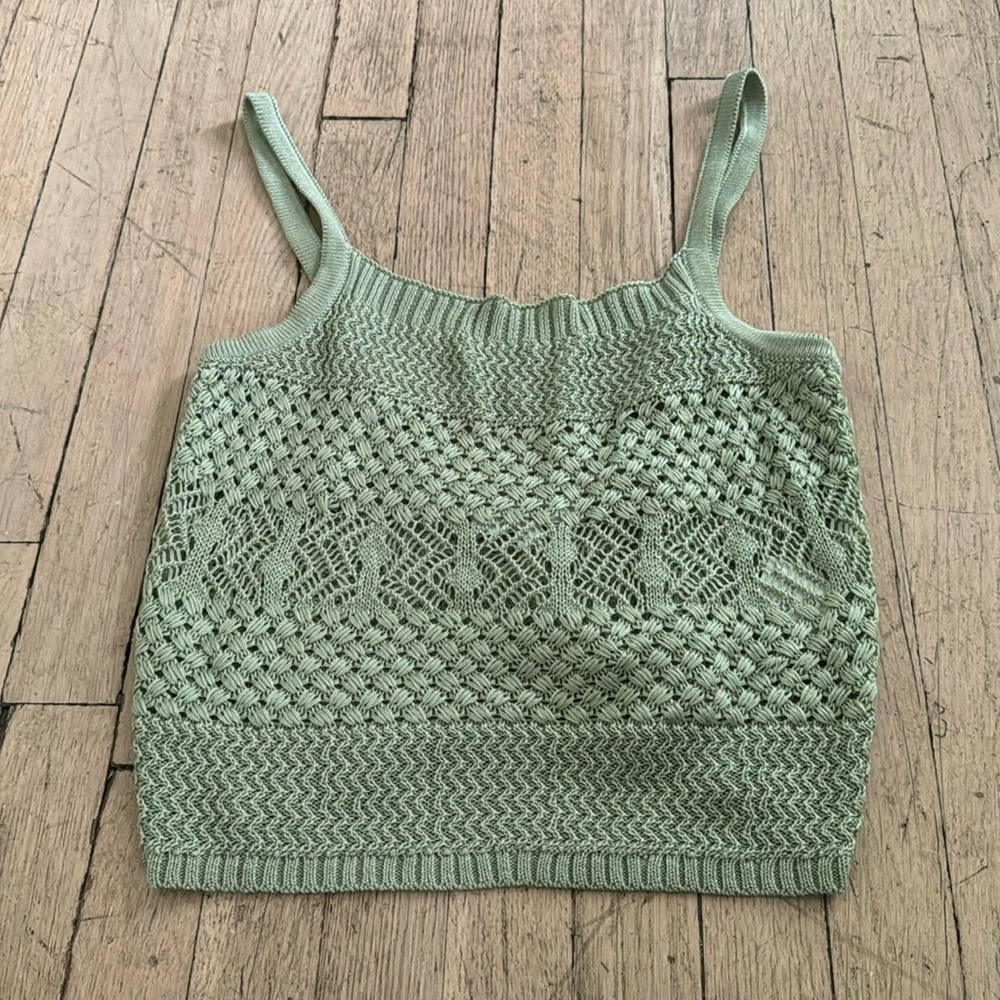 Intermix Green Knit Tank Top